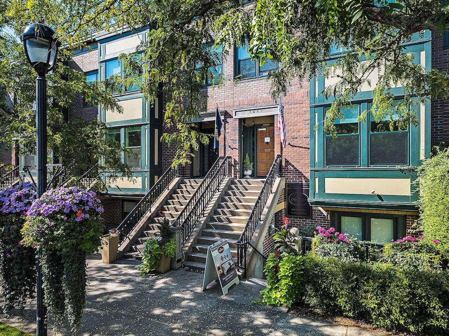 Voorkant van accommodatie