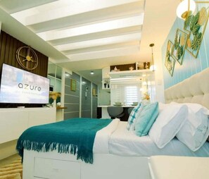 1 bedroom, WiFi, bed sheets - Ethan's Crib at Azure North (San Fernando Pampanga)