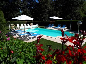 Outdoor pool, a heated pool