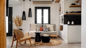 Luxury Villa, 3 Bedrooms, Private Pool, Sea View | Living area