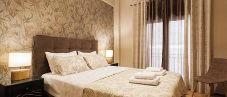 1 makuuhuone, silitysrauta/-lauta, vauvan matkasänky, Wi-Fi