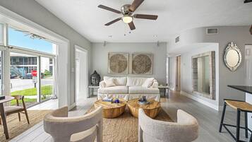 Exclusive-Apartment, Nichtraucher, Meerblick | Wohnbereich