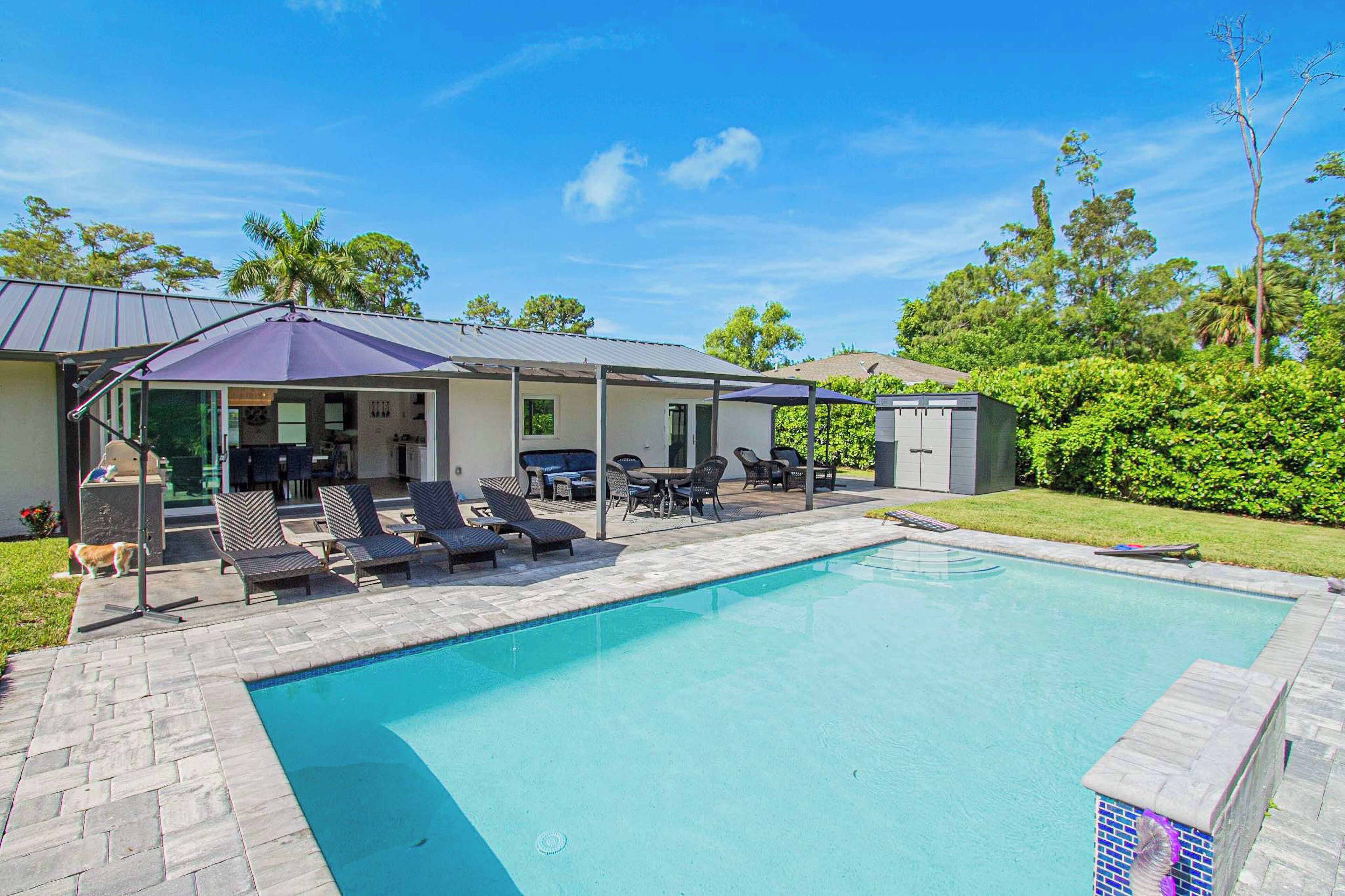 A heated pool