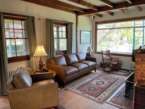 Smart TV, fireplace, DVD player, printers