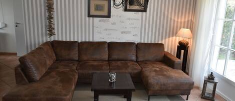 Fernseher, Kamin, DVD-Player