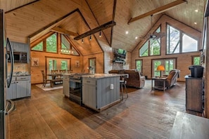 Smart TV, fireplace, video games