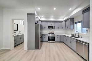 Microwave, oven, stovetop, dishwasher