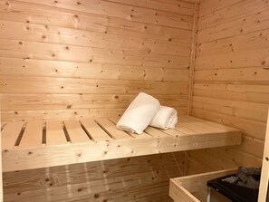 Sauna - NB 4- Luxuriösen Ferienwohnung mit Privater Sauna und Whirlpoolbadewanne - Haus Nordseebrandung (Cuxhaven)