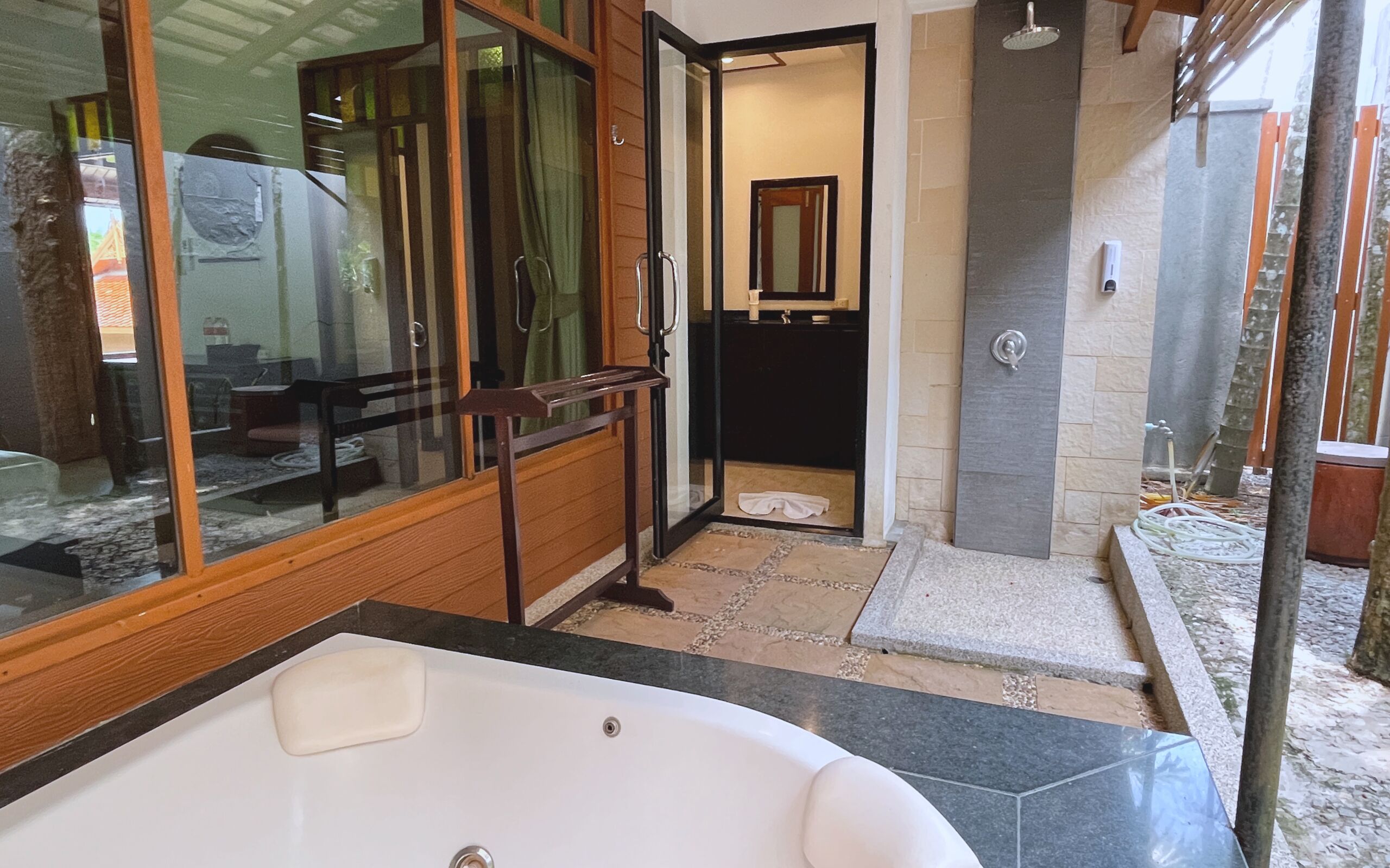 Deluxe Villa, 1 King Bed with Sofa bed, Kitchen, Pool View | Bathroom | Free toiletries, hair dryer, towels, soap