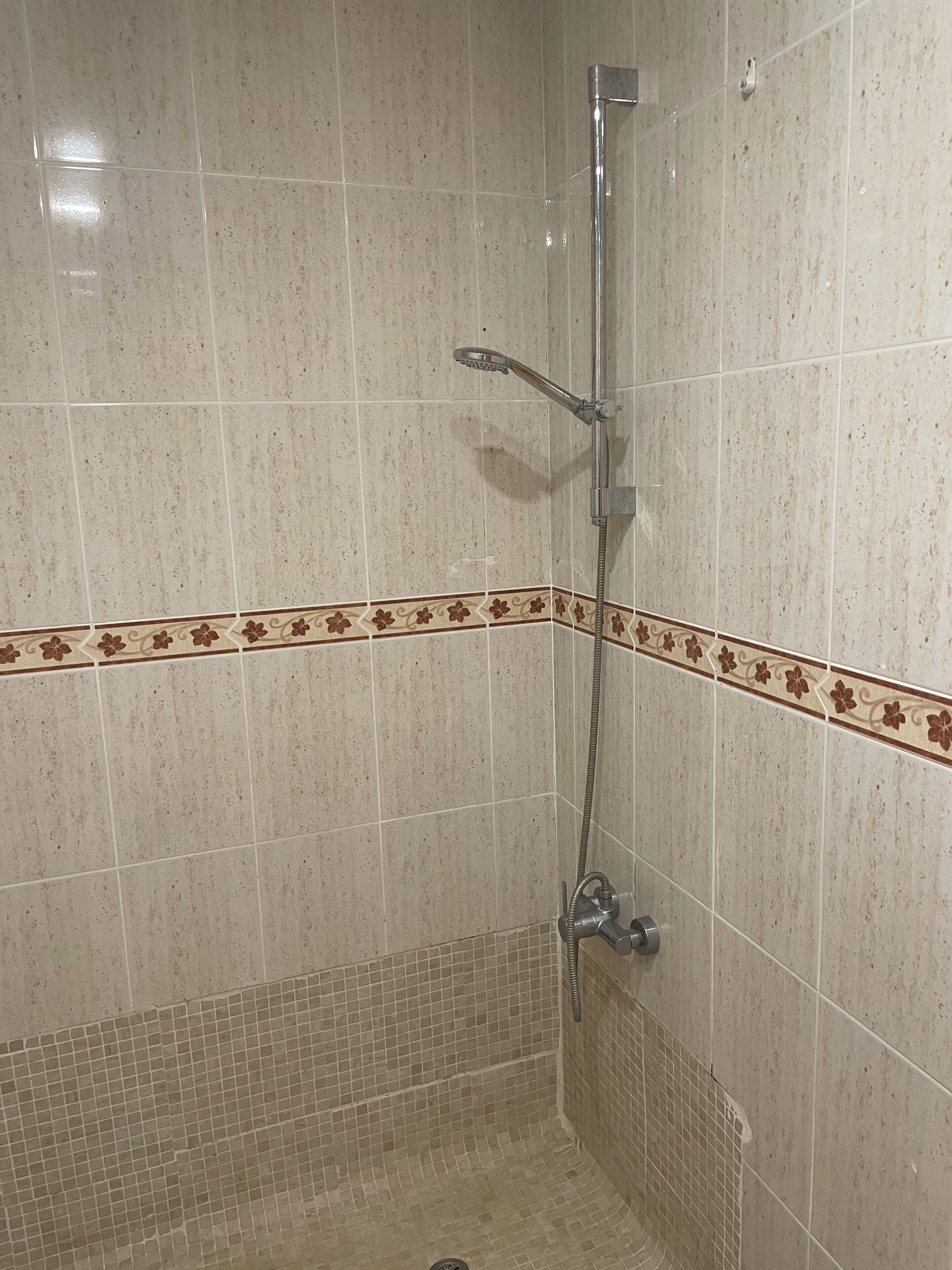 Dusche, Handtücher, Seife, Shampoo