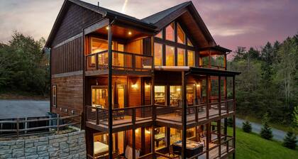 Game Room, Movie Theater, Deck w/ Hot Tub + Views! | Smoky Horizon by AvantStay
