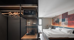 Chambre Double Deluxe, vue ville | Literie de qualité supérieure, couette en duvet d'oie