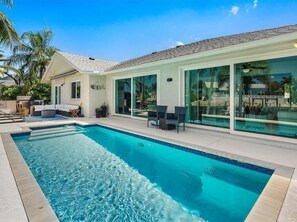 A heated pool