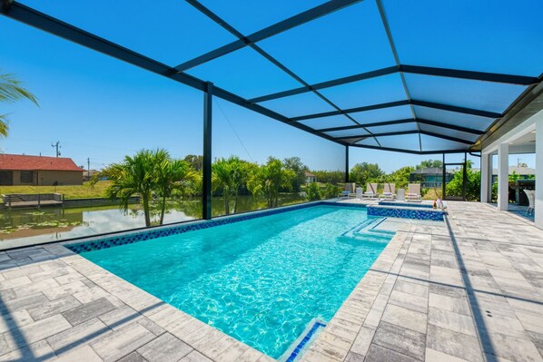 A heated pool