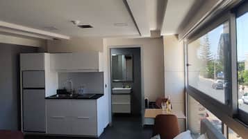Junior-Apartment, Stadtblick | 1 Schlafzimmer, hochwertige Bettwaren, Select-Comfort-Betten, Zimmersafe