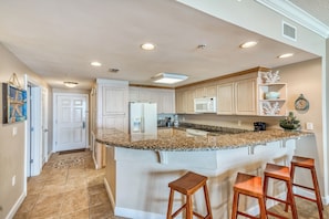 Fridge, microwave, oven, stovetop - Huge Balcony, Huge Fun Awaits in Popular Beachfront Condo! (Panama City Beach)