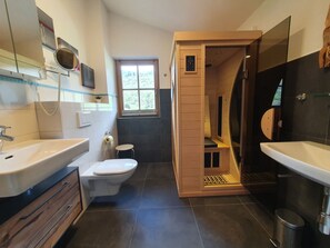 Shower, hair dryer