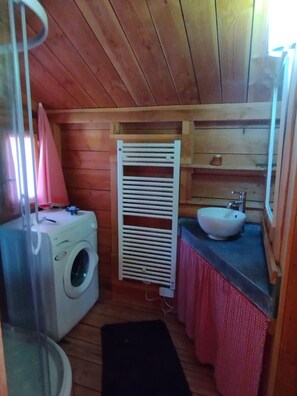 Ducha, secador de pelo, papel higiénico