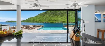 Escape to Hawksbill House: your oceanfront villa, private dock in Tortola, BVI