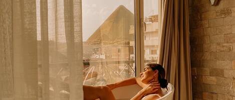 Premium bedding, memory-foam beds, minibar, in-room safe