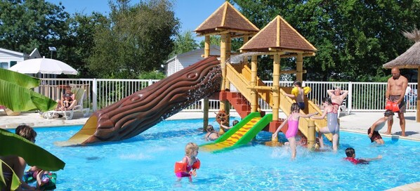 Pool - Mobilhome 3 Chambres, 2 Salles de Bain, Terrasse Couverte Dans Camping Familial (Biscarrosse)