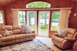Smart TV, chimenea y libros 