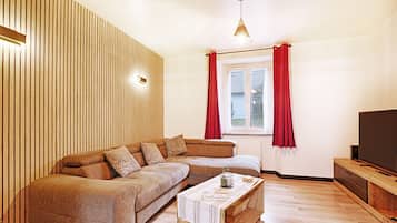 Televisie en een open haard