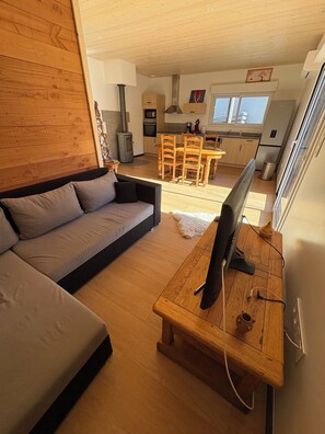 TV, fireplace - New single-storey chalet in Gérardmer (Xonrupt-Longemer)