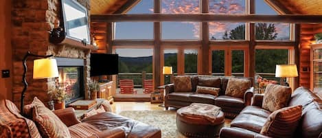 Televisor intel·ligent, llar de foc, reproductor de DVD i llibres