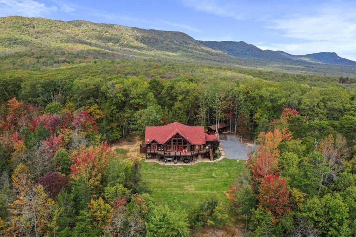 Hemlock Haven sits on 4 acres, bordered by the George Washington National Forest