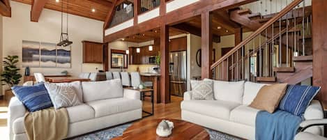 Smart TV, fireplace, stereo, offices