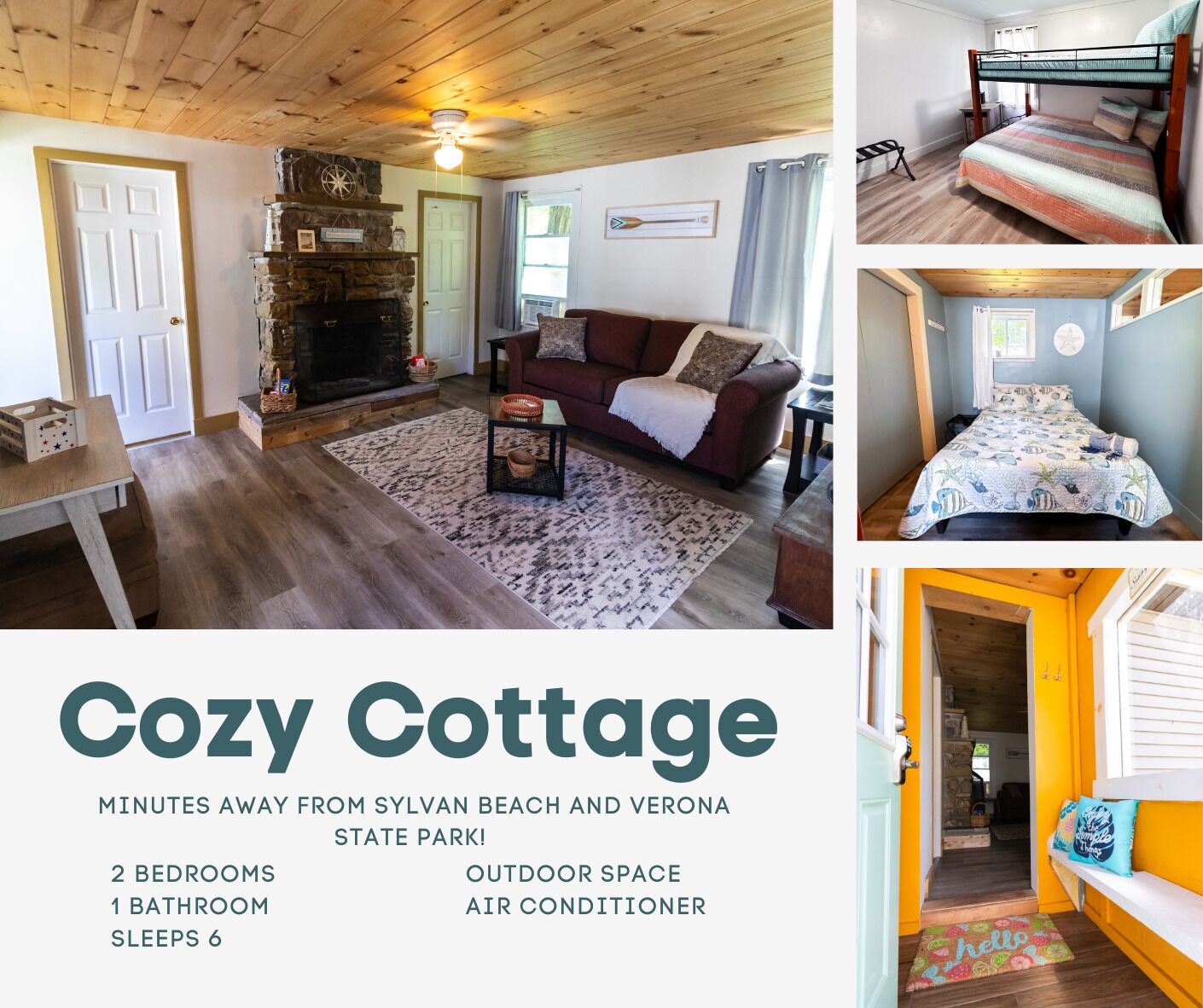 Cozy Cottage minutes from Verona State Park & Sylvan Beach!