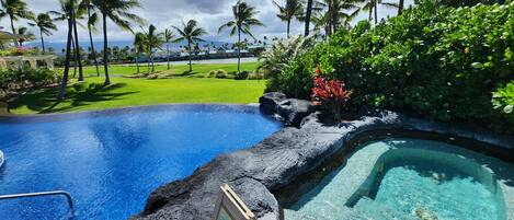Outdoor pool, a heated pool
