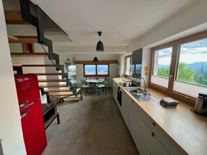 Fridge, oven, stovetop, dishwasher