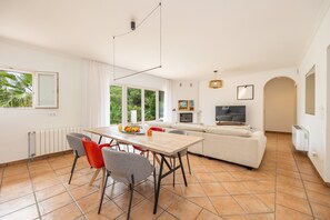 Televisión, chimenea