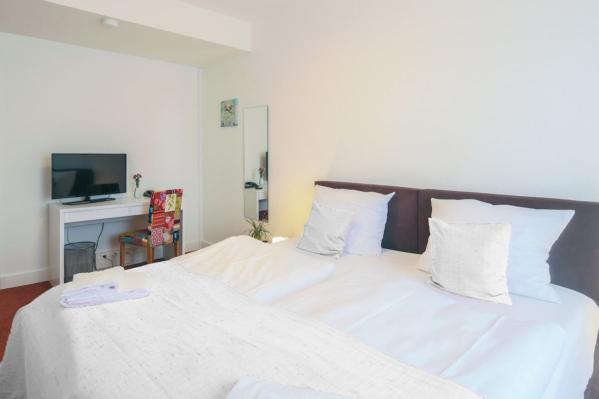 Deluxe kamer, 1 twee- of 2 eenpersoonsbedden, uitzicht op stad | Een bureau, gratis wifi, beddengoed