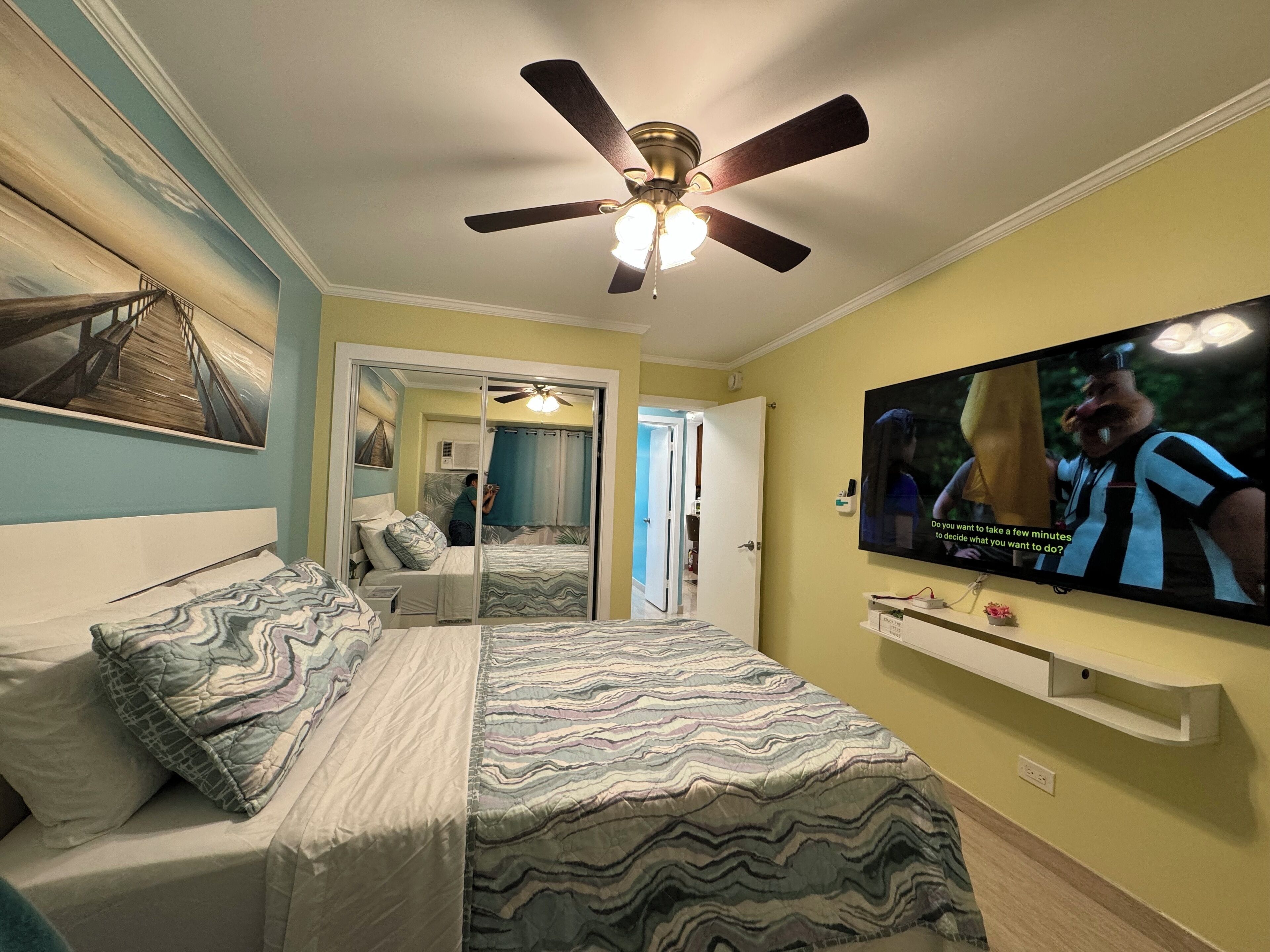 2 bedrooms, iron/ironing board, WiFi, bed sheets