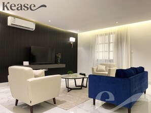 Design Apartment, 3 Bedrooms | Living area | Flat-screen TV - Kease Yasmin A-3 Royal touch  AG44 (Riyadh)