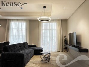Design Apartment, 3 Bedrooms | Living area | Flat-screen TV - Yasmin S-11 Royal Touch Balcony GZ81 (Riyadh)