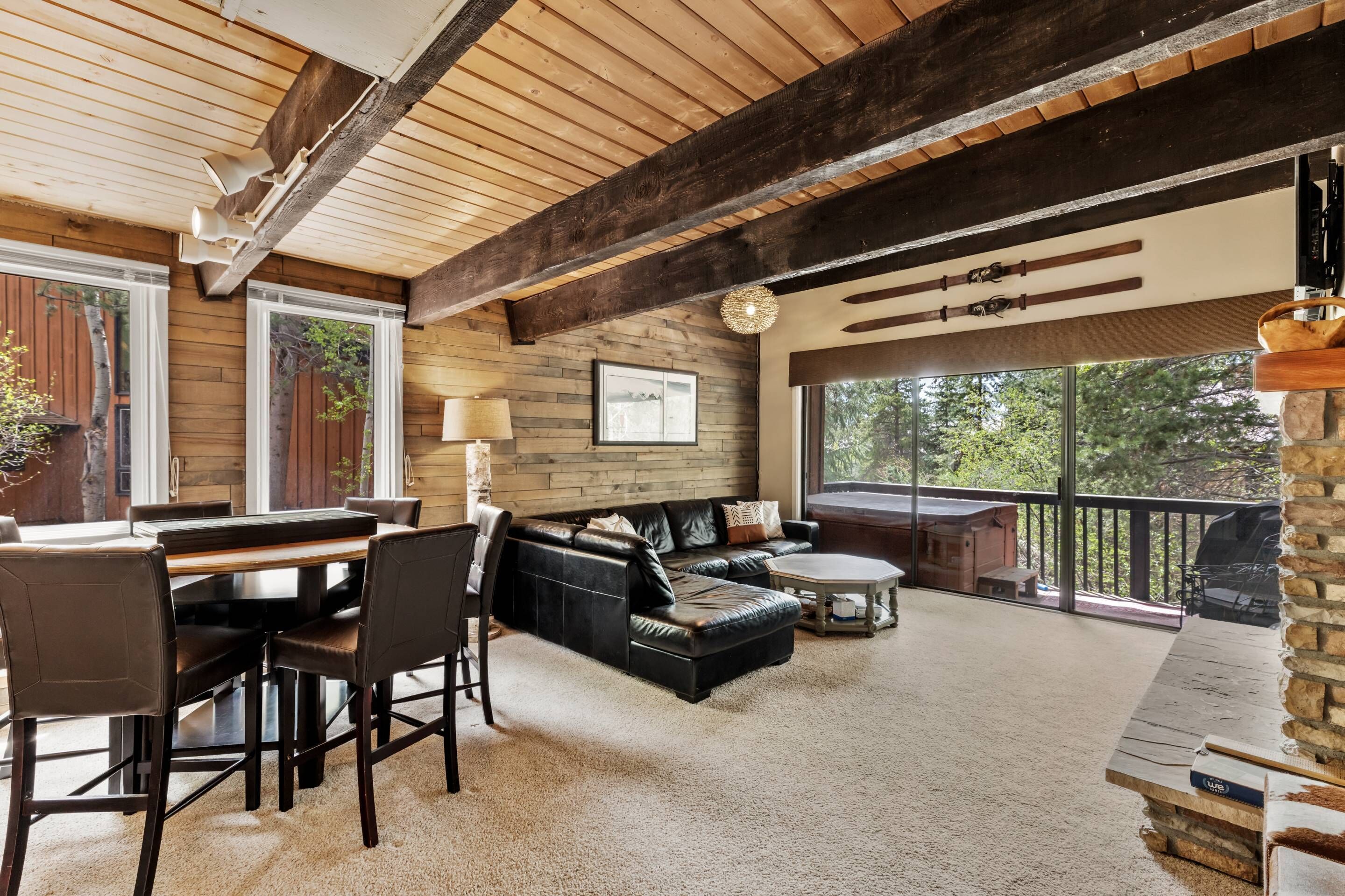 智能電視、壁爐、DVD 播放機、書籍