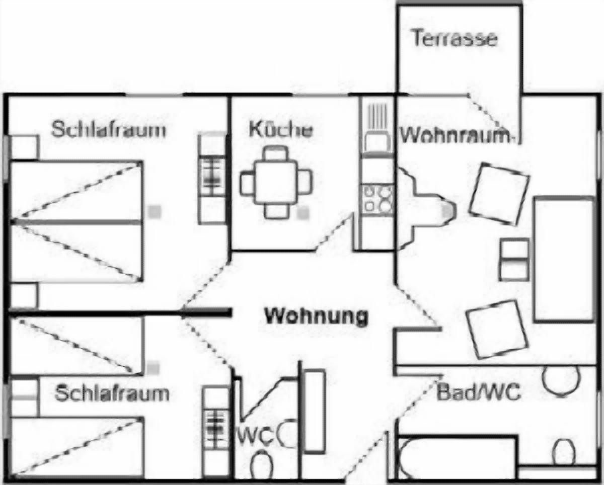 Ferienwohnung, Dusche/WC (Obergeschoss), 65qm