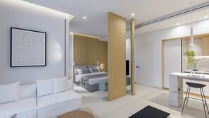 Junior Suite | Living area | Smart TV - SANTA MARINA RESORT (Pineios)