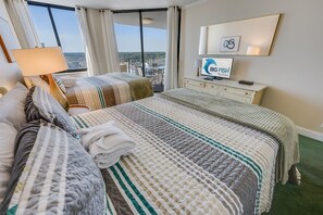 2 bedrooms, iron/ironing board, free WiFi, bed sheets - Coastal retreat w/ balconies & beach access (Myrtle Beach)