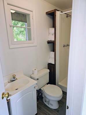 Haartrockner, Handtücher, Seife, Toilettenpapier