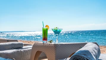 On the beach, beach shuttle