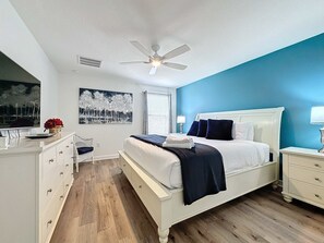 5 habitaciones, tabla de planchar con plancha, cuna de viaje y wifi