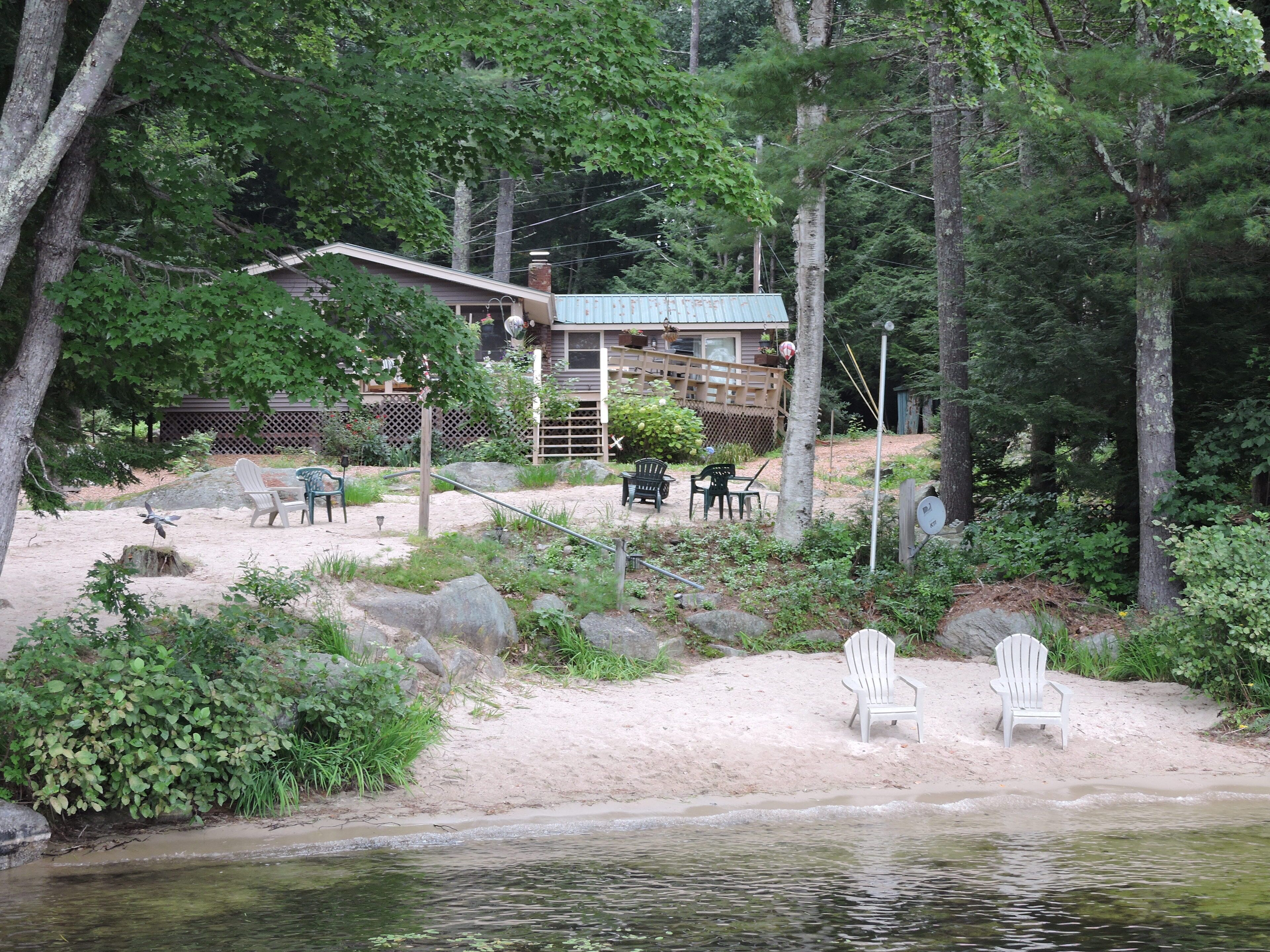 Winnipesaukee Waterfront Sleeps 8 Pet Friendly Sand Beach Dock Sunsets