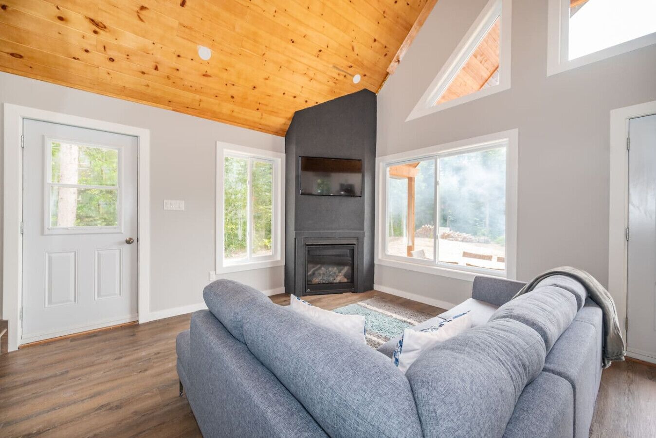 Télévision, cheminée