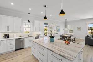 Fridge, microwave, oven, stovetop - Take It EaSea - Two Story Custom Beach House, 5 Bedrooms, Gated Community (Destin)