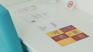 Una mesa blanca con varios documentos, incluyendo un cartel con la palabra 'DUOMO', un cartel de 'NO FUMAR' y una tarjeta con 'NÚMEROS ÚTILES'.